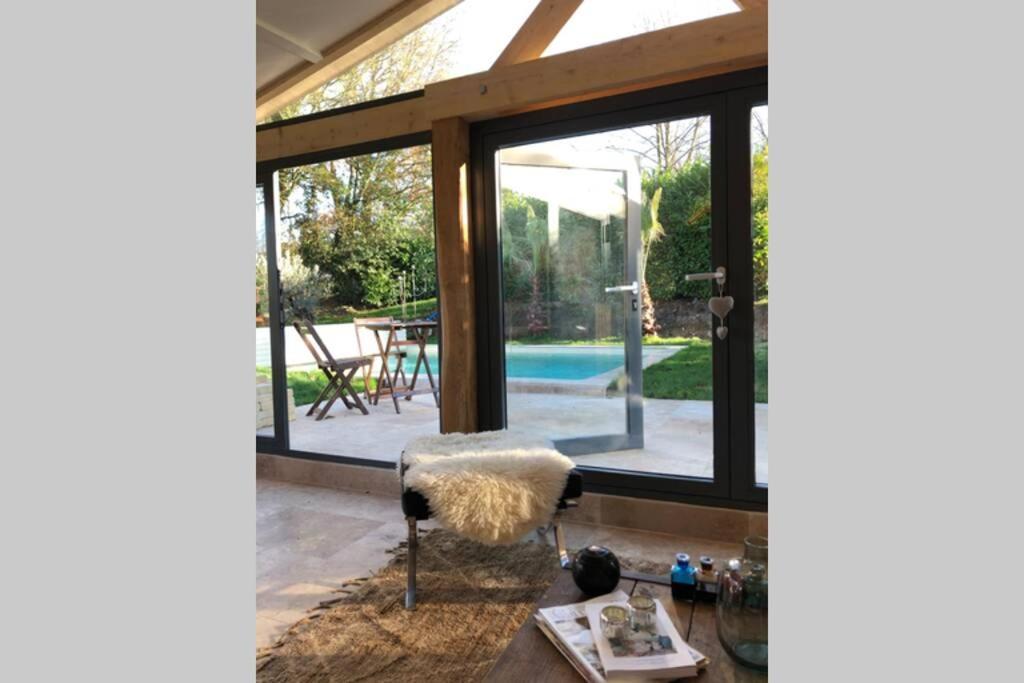 Cottage Normand Avec Sa Grande Piscine Chauffee Toute L Annee Sur Parc Arbore Et Clos En Plein Coeur De La Campagne Adapte Aux Kids Et Dog Friendly Saint-Antonin-de-Sommaire Exterior photo